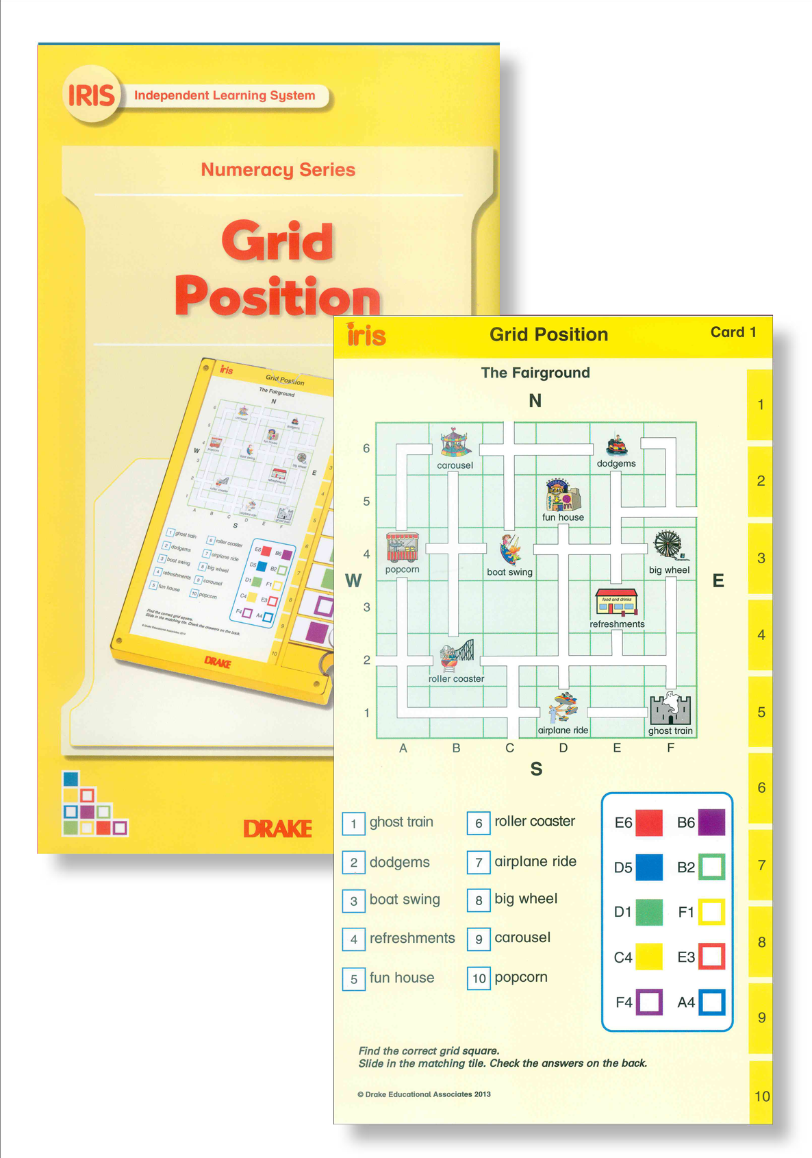 Iris Study Cards: Early Numeracy Year 3 - Grid Position